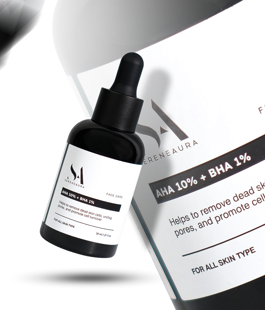 Sereneaura Exfoliating Serum with 10% AHA & 1% BHA